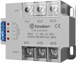 Finder Halfgeleiderrelais 77B182308250 40 A Schakelspanning (max.): 280 V/AC Schakelend bij overbelasting 1 stuk(s)