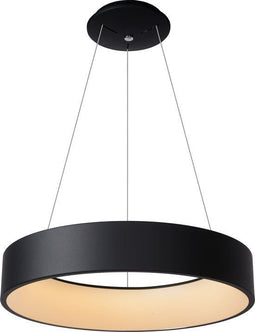 Lucide Talowe LED - Hanglamp - Dimbaar 1x39W 3000K - Ø 60 cm - Zwart