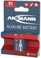 Ansmann 9V E-Block - Alkaline batterij - 9 V - Afmetingen 17,5 x 26,5 x 48,5 mm