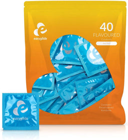 EasyGlide - Condooms met Smaakjes - Condooms met Glijmiddel - 40 stuks