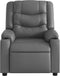 Fauteuil verstelbaar kunstleer grijs
