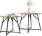 vidaXL - Set - van - 2 - Bijzettafels - in - Artisan - Eiken - met - Engineered - Wood - en - Metaal