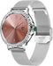 Valante ProX Smartwatch - Smartwatch Dames - Zilver staal - 44 mm - Stappenteller - Hartslagmeter - Bloeddrukmeter - Bellen via Bluetooth