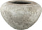 PTMD Bjorn grijze smooth keramieke pot bal rond maat in cm: 45 x 45 x 30 - goud en zwart