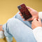 iMoshion Hoesje Geschikt voor iPhone SE (2022) / SE (2020) / 8 / 7 / 6s / 6 Hoesje Siliconen - iMoshion Design hoesje - Goud / Rood / Brick Red Honeycomb