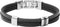 Fossil JF03686040 - Herenarmband - Leren armband - Zwart - 185 - 195 mm