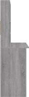vidaXL - Bureau - met - schappen - 102x45x148 - cm - bewerkt - hout - grijs - sonoma