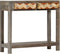 vidaXL - Wandtafel - 86x30x76 - cm - massief - mangohout - grijs
