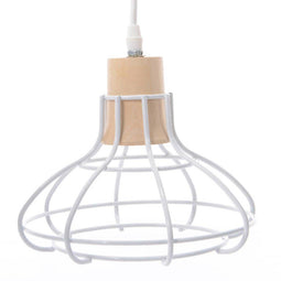 Kaemingk Hanglamp - Metalen frame - 22x24 cm - Wit