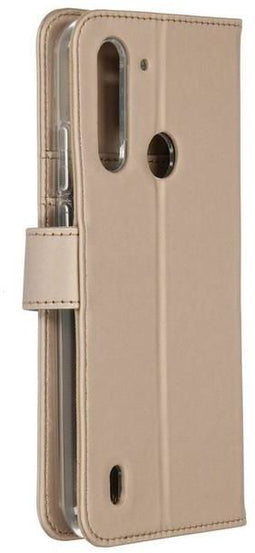 Accezz Moto G8 Power Lite - Flip cover - Krasbestendig Schokbestendig - Goud
