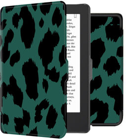 Hoesje geschikt voor Kobo Clara 2E E-reader - iMoshion Design Slim Hard Bookcase - Ook geschikt voor Tolino Shine 4 - Green Leopard