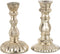 J-Line kandelaar Oriental - glas - zilver - small - 2 stuks