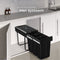 tectake® Ashlyn - Inbouw Prullenbak - 3 Vakken 3x10 L - Telescooprails - Zwart