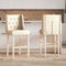 vidaXL - Barstoelen - 2 - st - massief - rubberhout - en - stof