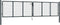 vidaXL - Gaaspoort - 400x150 - cm - gegalvaniseerd - staal - grijs
