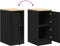vidaXL - Garagekast - 40x51x85 - cm - massief - grenenhout - zwart
