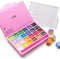 HIMI Gouache - set van 24 kleuren - dekkende verf in kunststof opbergbox roze (24 stuks)