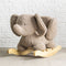 Nattou Teddy Olifant - Hobbelpaard - Zacht Zitje 59 x 45 cm - Taupe