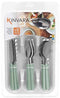 Bestekset Kinvara KT166096-1C-M Groen Zilverkleurig Roestvrij staal Plastic (6 Stuks)