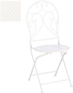 Mica Decorations Yentl Stoel - 40x40x92 cm - Ijzer - Wit