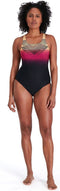 Speedo Digital Placement Medalist - Sportbadpak - Nauwsluitende pasvorm - Zwart - Geel - Roze - Maat 40