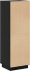 vidaXL - Hoge - kast - 37x34x110 - cm - massief - grenenhout - zwart