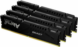 Kingston FURY Beast KF556C40BBK4-128 - DDR5 Geheugen 128GB 5600MT/s - Intel XMP 3.0 en AMD EXPO gecertificeerd (4x 32GB)