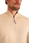 Mario Russo Half Zip Sweater - Trui Heren - Sweater Heren - Coltrui Heren - 3XL - Beige