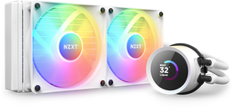 NZXT Kraken 240 - AIO Vloeistofkoeler 240mm - LCD-scherm RGB-ventilatoren - Wit