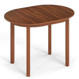 Coast Ovale Eettafel - Houten Keukentafel - Compact Design - 110 x 78 x 77 cm - Walnoot