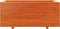 vidaXL - Plantenbak - 110x60x49,5 - cm - massief - grenenhout - wasbruin