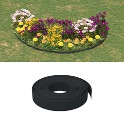 vidaXL - Tuinranden - 5 - st - 10 - m - 10 - cm - polyetheen - zwart