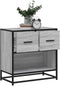 vidaXL - Nachtkastje - 60x31x60 - cm - bewerkt - hout - en - metaal - grijs - sonoma