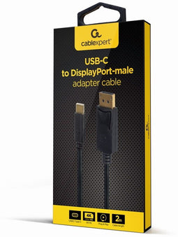 Gembird A-CM-DPM-01 - USB-C naar DisplayPort Adapter - 4K 60 Hz - Zwart