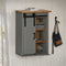 vidaXL - Hangkast - HALDEN - met - schuifdeur - 49x22,5x70 - cm - grenenhout - grijs