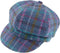 Dames Cap Paars Geruit - one size - Harris Tweed - Glen Appin of Scotland