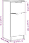 vidaXL - Dressoir - 30x30x70 - cm - bewerkt - hout - oud - houtkleurig