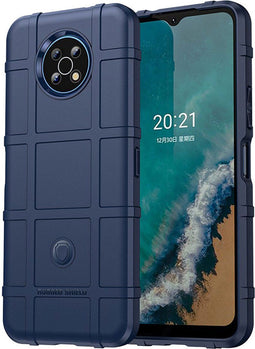 iMoshion Hoesje Geschikt voor Nokia G50 Hoesje Siliconen - iMoshion Rugged Shield Backcover - Blauw