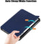 Lunso - Geschikt voor iPad 10 (2022) - Tri-Fold Bookcase hoes - Donkerblauw