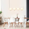 Brilliant Glint - Hanglamp 4-vlams D45 E14 40W - Hout/messing glas/metaal (niet inbegrepen)