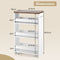 Coast Nichewagen - Smalle Opbergtrolley - 4 Etages - Wit - 47,5 x 20 x 80,5 cm