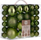 House of Seasons - Plastic Kerstballen Set - 46 stuks - Ø4/6/8 cm - Donkergroen