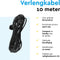 BRASQ Verlengsnoer 10 meter Zwart - Verlengkabel met randaarde - Verlengkabel voor binnen