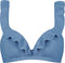 Beachlife Infinity - Ruffle bikinitop - Voorgevormde cups met beugel - Blauw