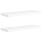 vidaXL - Wandschappen - zwevend - 80x23,5x3,8 cm - MDF - wit (2 stuks)