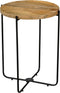 Mica Decorations Armando - Bijzettafel - H45 x Ø35,5 cm - FSC 100% Mangohout - Bruin