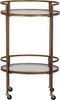WOOOD Exclusive Zora Trolley - Metaal/Glas - Antique Brass - 79x50x50