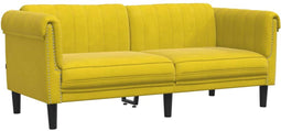 vidaXL - 2-zitsbank - fluweel - geel