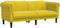 vidaXL - 2-zitsbank - fluweel - geel