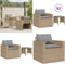 vidaXL - Loungeset - 4-delig - PE-rattan met kussens - beige (2 stuks)